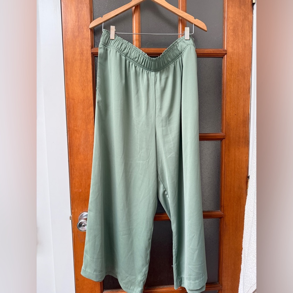 Sage Green Wide Leg Pants